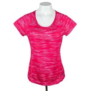 MOUNTAIN HARDWEAR Short Sleeve Active Top Sz Medium Space Dye Pink